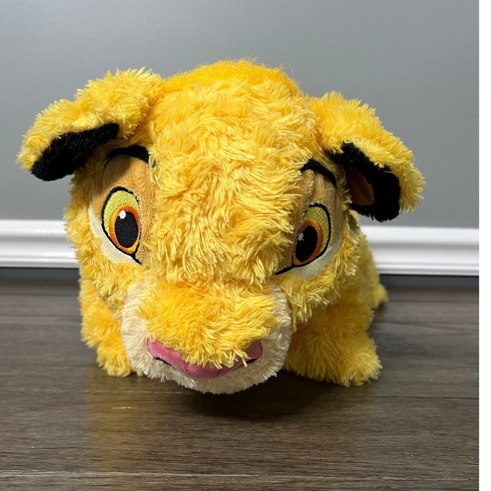 Disney Parks Simba Pillow Pet Lion King Plush Stuffed Animal Yellow Toy Kids